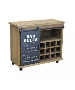 Cosma Mobile Curt in Legno e Acciaio 88x41x74,5 cm Nero/Marrone