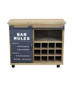 Cosma Mobile Curt in Legno e Acciaio 88x41x74,5 cm Nero/Marrone