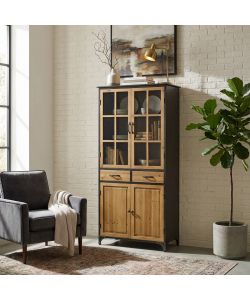 Cosma Mobile credenza in legno e acciaio 78,5x41,5x175cm marrone industriale