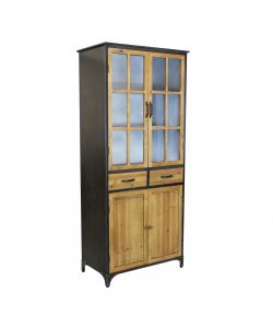 Cosma Mobile credenza in legno e acciaio 78,5x41,5x175cm marrone industriale