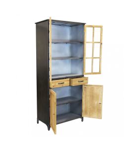 Cosma Mobile credenza in legno e acciaio 78,5x41,5x175cm marrone industriale