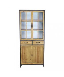 Cosma Mobile credenza in legno e acciaio 78,5x41,5x175cm marrone industriale