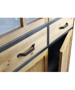 Cosma Mobile credenza in legno e acciaio 78,5x41,5x175cm marrone industriale