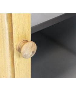 Cosma Mobile credenza in legno e acciaio 78,5x41,5x175cm marrone industriale