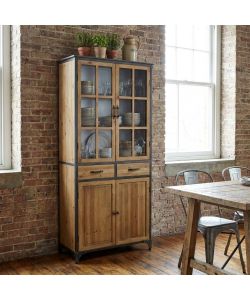 Cosma Mobile credenza in legno e acciaio 78,5x41,5x175cm marrone industriale