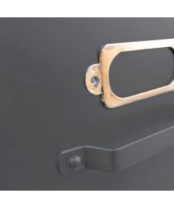 Cosma Mobile Soggiorno Basso Stile Industriale Nero e Marrone 164,5 cm