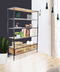 Cosma Libreria Industriale Marrone 5 Ripiani 128x44.5x153.5 cm