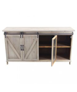 Cosma Mobile Soggiorno Stile Industriale 142x76 cm Nero/Marrone