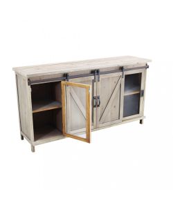 Cosma Mobile Soggiorno Stile Industriale 142x76 cm Nero/Marrone