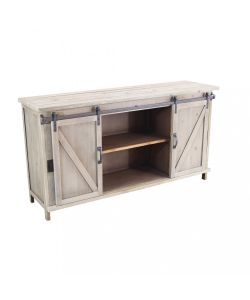 Cosma Mobile Soggiorno Stile Industriale 142x76 cm Nero/Marrone