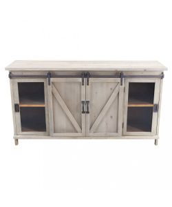 Cosma Mobile Soggiorno Stile Industriale 142x76 cm Nero/Marrone