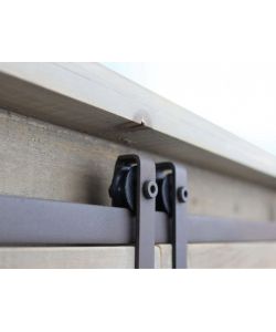 Cosma Mobile Soggiorno Stile Industriale 142x76 cm Nero/Marrone