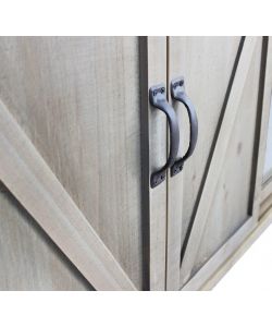 Cosma Mobile Soggiorno Stile Industriale 142x76 cm Nero/Marrone