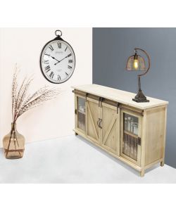Cosma Mobile Soggiorno Stile Industriale 142x76 cm Nero/Marrone