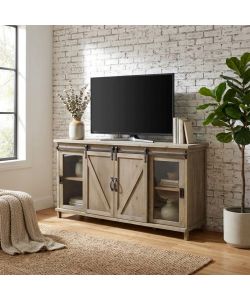 Cosma Mobile Soggiorno Stile Industriale 142x76 cm Nero/Marrone