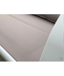 Giardini di Maggio Salotto Da Giardino Bianco Tortora 4 Pezzi Alluminio