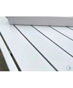 Giardini di Maggio Salotto Da Giardino Bianco Tortora 4 Pezzi Alluminio