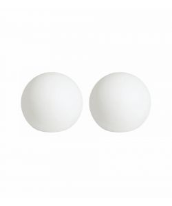 Set 2 sfere luminose solari LED D. 30cm bianco per giardino