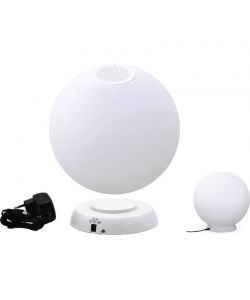Sfera luminosa solare con speaker Bluetooth d. 30 cm bianca
