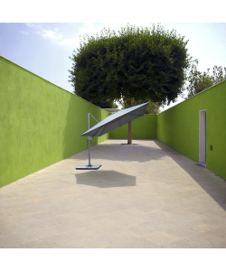 Ombrellone a Palo Laterale 4x3m in Alluminio Ecr - Protezione Solare 360