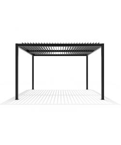 Pergola bioclimatica motorizzata Calicantus Plus antracite 4x4x(H)2.50 m