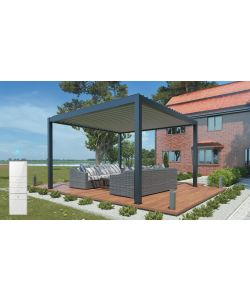 Pergola bioclimatica Bouganville Antracite 4x4