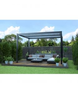 Giardini di Maggio Pergola Bioclimatica Calicantus - Antracite Argento - 4x3 m