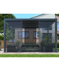 Giardini di Maggio Pergola Bioclimatica Calicantus - Antracite Argento - 4x3 m