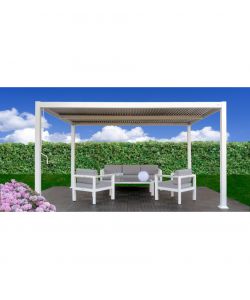 Giardini di Maggio Pergola Bioclimatica Solanum Plus - Bianca - 4x3x2,4 mt