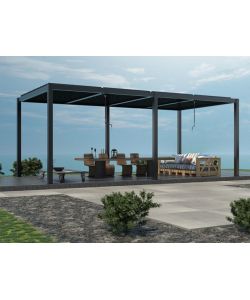 Giardini di Maggio Pergola Bioclimatica Calicantus Twin - Antracite - 7,8x4m