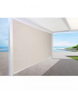 GIardini di Maggio Pannello Oscurante Manuale 4m in Alluminio e Textilene Bianco Grigio