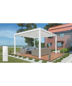 Giardini di Maggio Pergola Bioclimatica Motorizzata Bouganville Bianca 400x400 cm