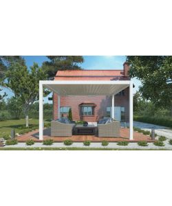 Giardini di Maggio Pergola Bioclimatica Motorizzata Bouganville Bianca 400x400 cm