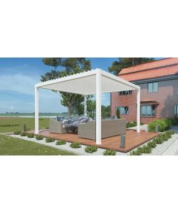 Giardini di Maggio Pergola Bioclimatica Motorizzata Bouganville Bianca 400x400 cm