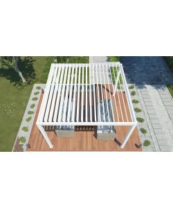 Giardini di Maggio Pergola Bioclimatica Motorizzata Bouganville Bianca 400x400 cm