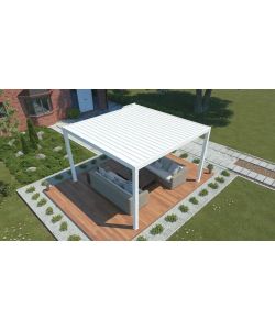 Giardini di Maggio Pergola Bioclimatica Motorizzata Bouganville Bianca 400x400 cm