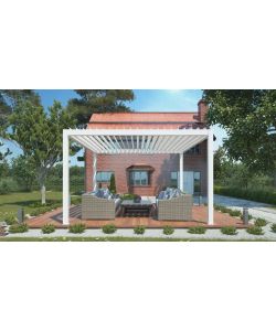Giardini di Maggio Pergola Bioclimatica Motorizzata Bouganville Bianca 400x400 cm