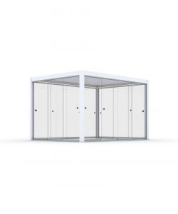 Giardini di Maggio Pannello Scorrevole Vetro Temperato Grigio 270x238 cm