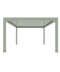 Pergola Bioclimatica Ulivo Motorizzata 4x4 m Beige LED e Telecomando