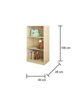 Libreria olmo 3 ripiani - Stabile e versatile 40x28x106 cm