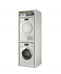 Mobile Combinato Lavatrice Asciugatrice - Bianco - 70x203 cm