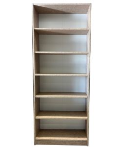 Libreria laser alta 6 ripiani colore tela ramata 80x28 x 201h cm