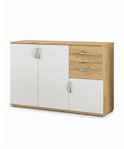 Domo Mea Mobile Buffet Londra Nodo e Bianco - Design Moderno 120x35x83 cm