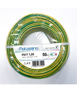 Cavo FS17 giallo verde in matassa 50m