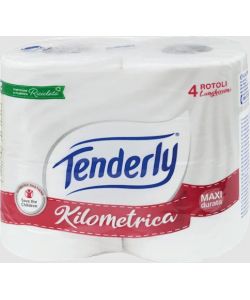 Tenderly Carta Igienica Kilometrica 2 veli - 4 maxi rotoli da 450 strappi