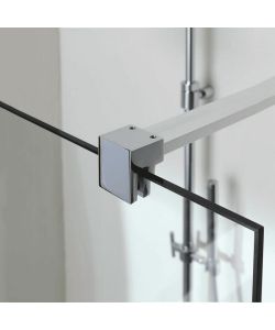 Box Doccia Walk-In 120x190 cm in Vetro Trasparente Cromato