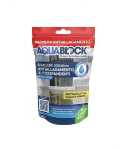 AquaBlock Sacchi Autoespandenti Antiallagamento 20x40 cm 8 Pz