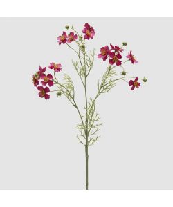 EDG Cosmos Ramo con Foglie H 65 cm Pianta Artificiale Fucsia Decorativa