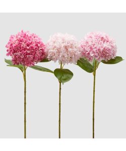 EDG Ortensia Fiori Artificiali Set 3 Pezzi Rosa Altezza 65 cm