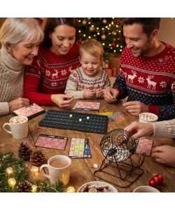 Tombola Automatica Deluxe - Kit Gioco Completo con Mini Bingo